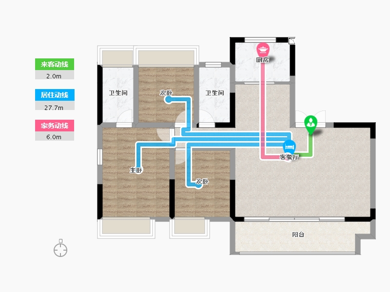 安徽省-芜湖市-伟星雍璟台-97.18-户型库-动静线