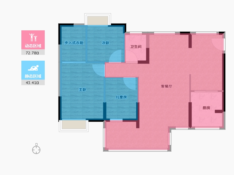 广东省-惠州市-德明华府-105.81-户型库-动静分区