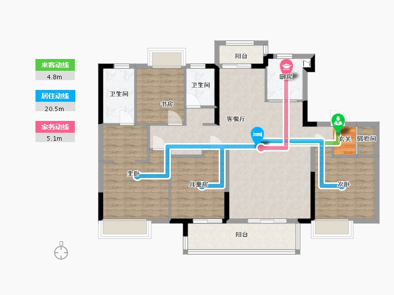 江西省-南昌市-联发万科西岸春风-115.59-户型库-动静线