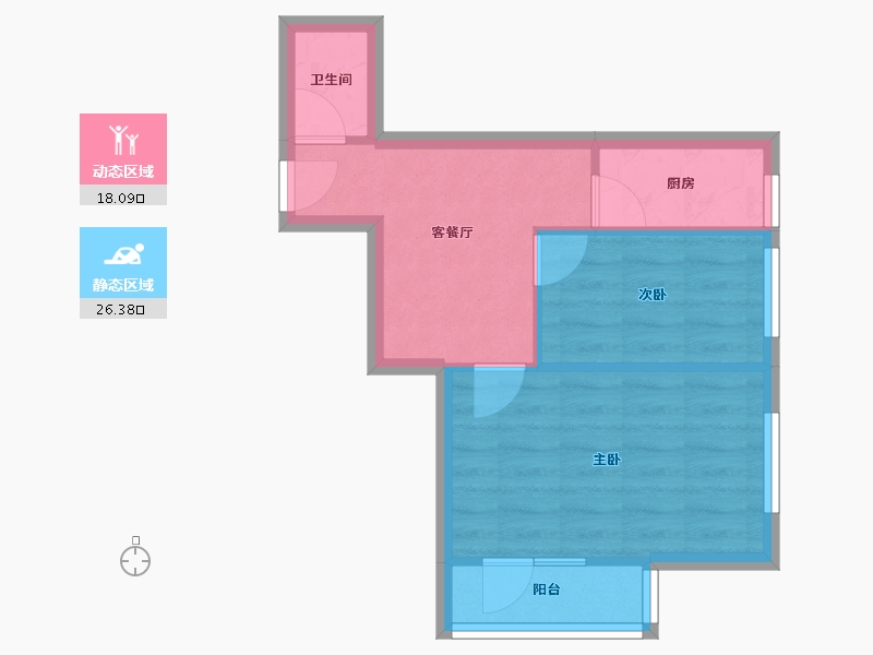 北京-北京市-罗庄东里-39.29-户型库-动静分区