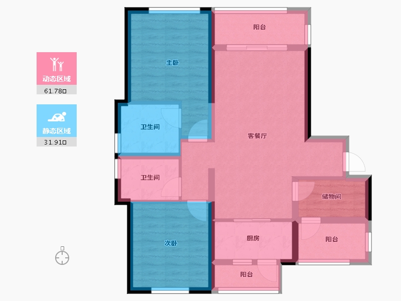 四川省-成都市-新景璟誉府-82.83-户型库-动静分区