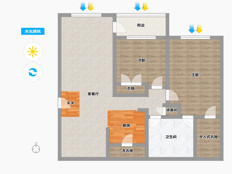 Florida-Broward-Cross Keys Apartments-101.93-户型库-采光通风