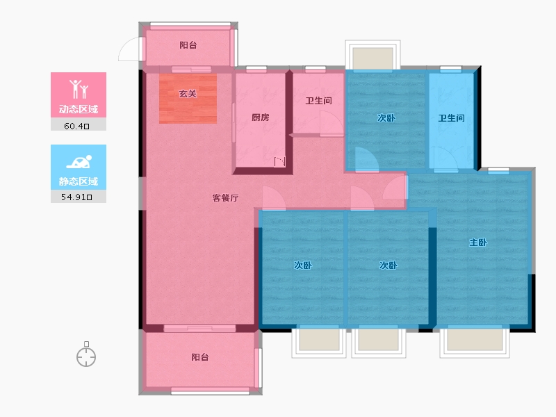 江西省-九江市-联发新旅・君悦江山-103.41-户型库-动静分区