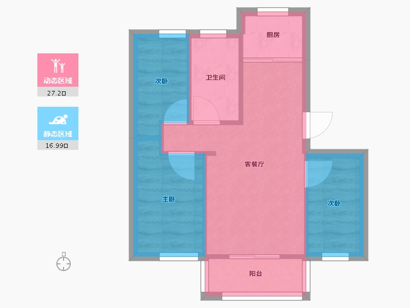 新疆维吾尔自治区-昌吉回族自治州-环宇世纪城北区-39.06-户型库-动静分区