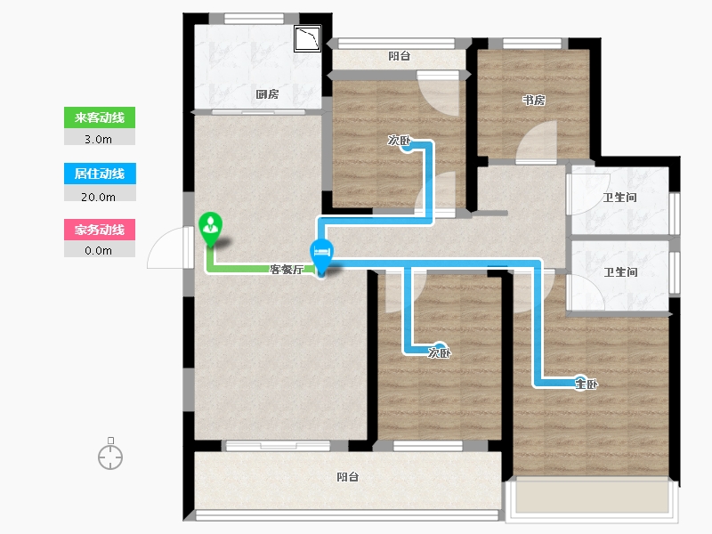 浙江省-温州市-招商德信博悦湾-103.21-户型库-动静线