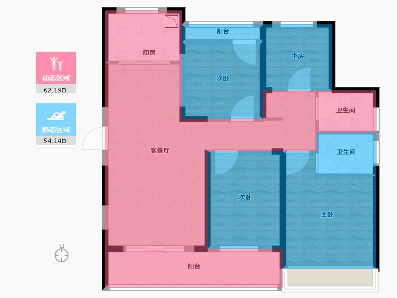 浙江省-温州市-招商德信博悦湾-103.21-户型库-动静分区