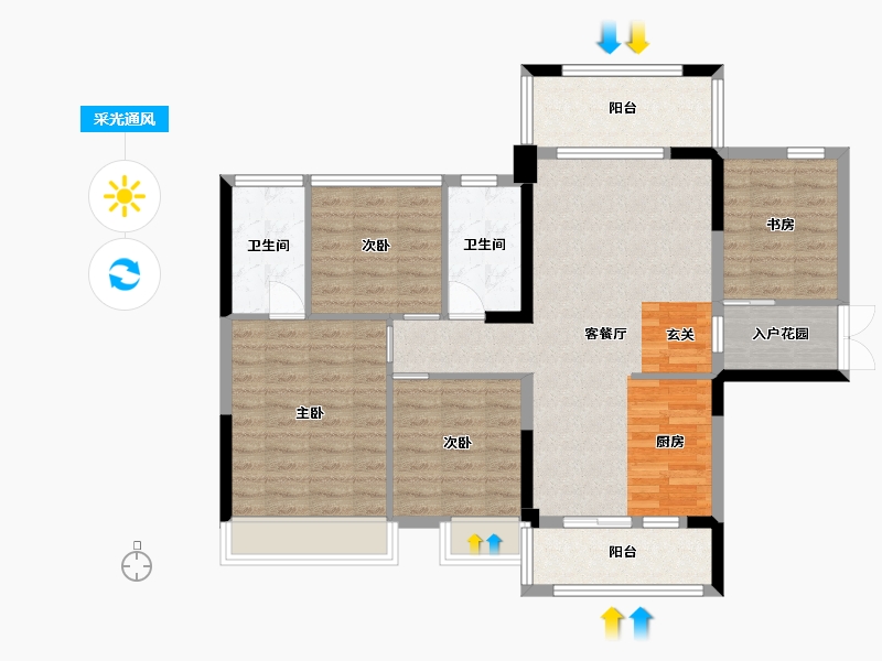 广西壮族自治区-钦州市-浦北晨华城市广场-99.52-户型库-采光通风