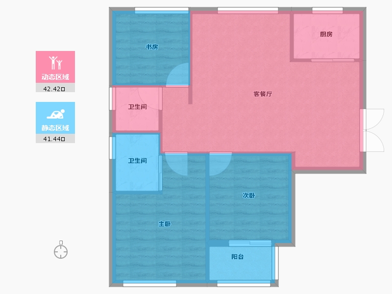 浙江省-温州市-万郡陶山府-76.80-户型库-动静分区