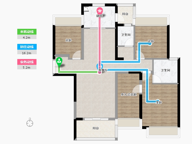 河南省-郑州市-文化广场-100.25-户型库-动静线