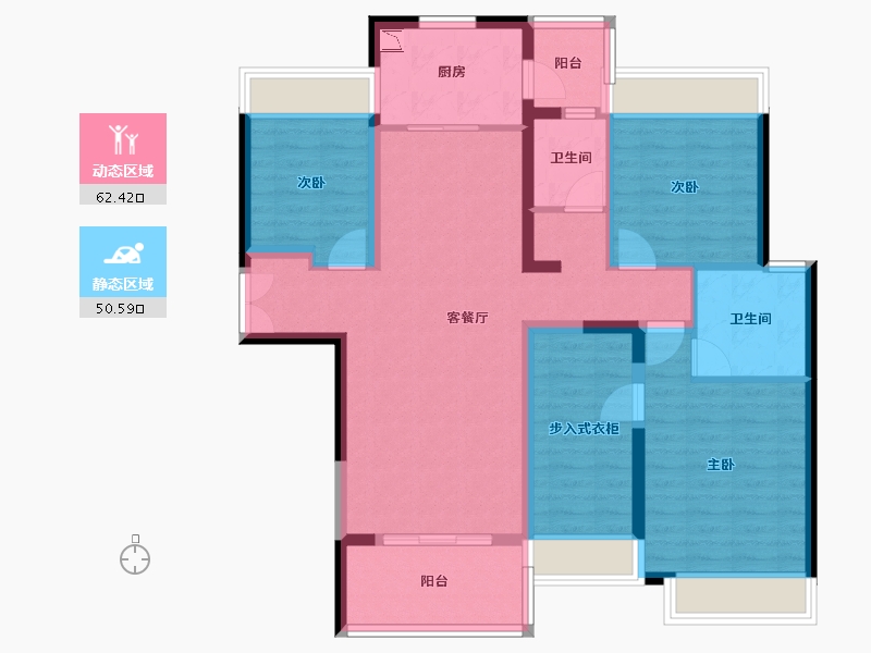 河南省-郑州市-文化广场-100.25-户型库-动静分区