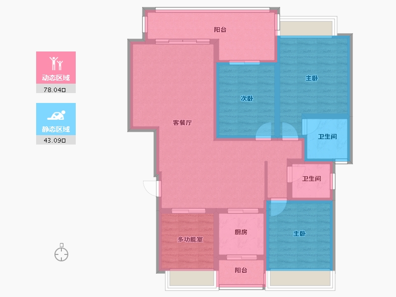 贵州省-遵义市-象山印象-107.73-户型库-动静分区