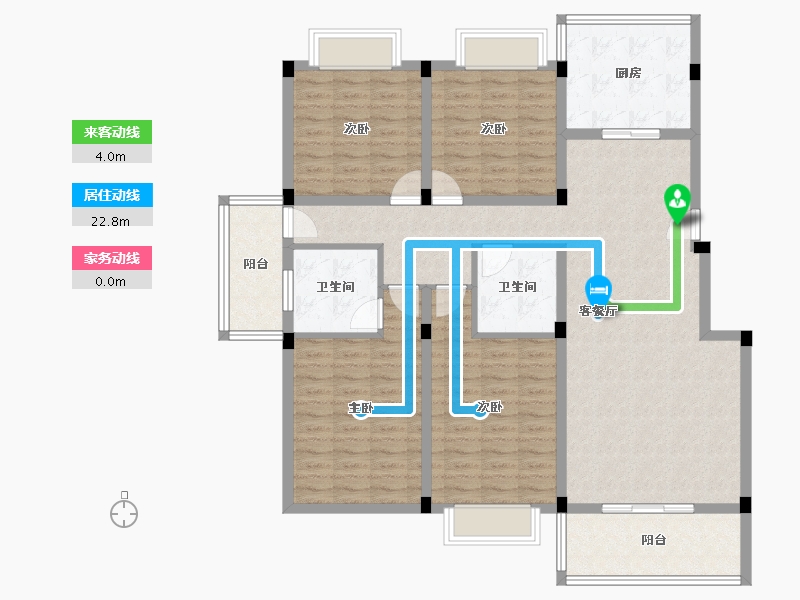 福建省-福州市-五凤兰庭-131.77-户型库-动静线