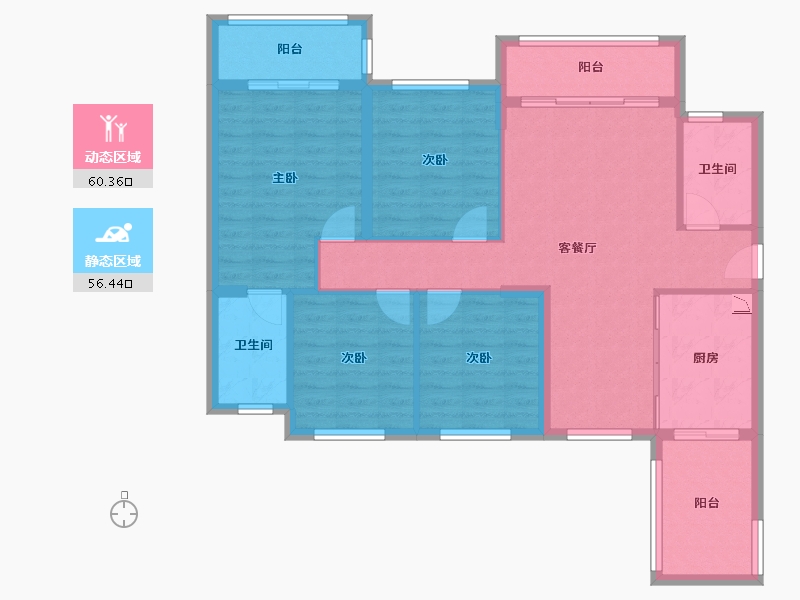 贵州省-黔东南苗族侗族自治州-常驰・山与城-105.15-户型库-动静分区