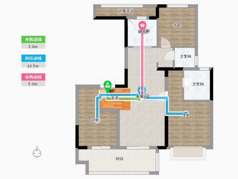 江苏省-常州市-牡丹水岸首府-90.48-户型库-动静线