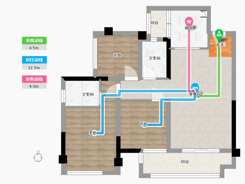 四川省-巴中市-平昌一品・凤凰城-73.78-户型库-动静线