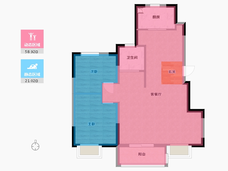 江苏省-常州市-中奥蓝光天奕云著-72.00-户型库-动静分区