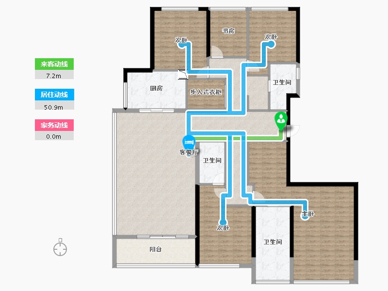 浙江省-杭州市-顺发和美家-200.00-户型库-动静线