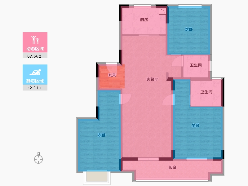 安徽省-蚌埠市-融创山水宸院-94.22-户型库-动静分区