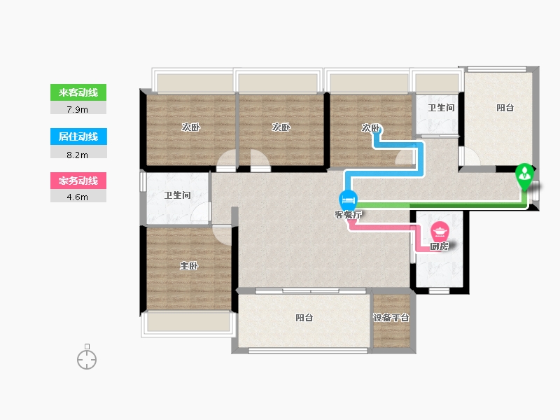 广东省-汕头市-御海天宸-126.42-户型库-动静线