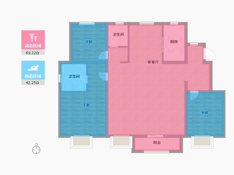 天津-天津市-正园-99.99-户型库-动静分区