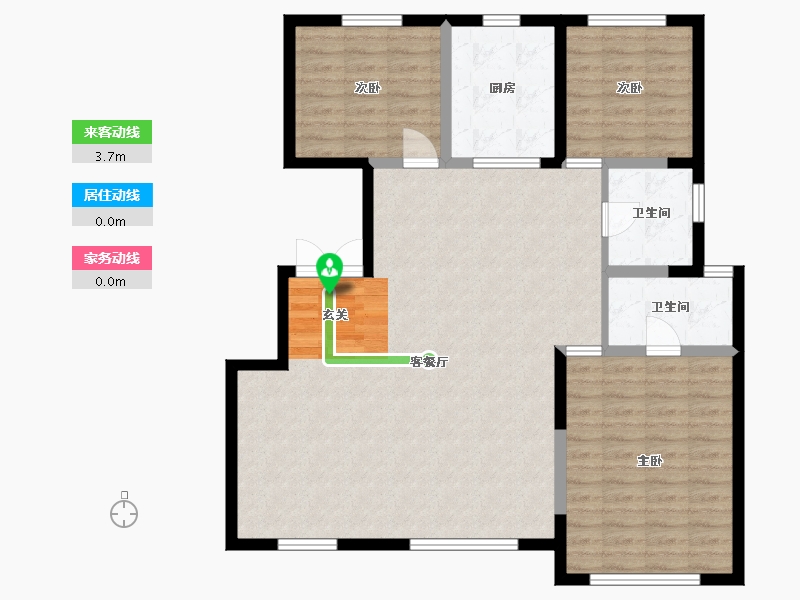 内蒙古自治区-包头市-中海铂悦公馆-107.59-户型库-动静线