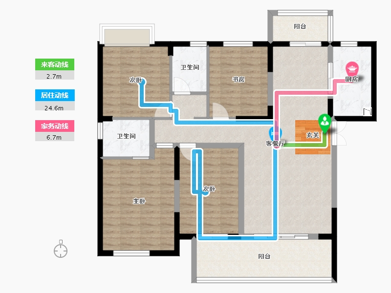 湖南省-长沙市-先导恒伟星雅韵-119.83-户型库-动静线