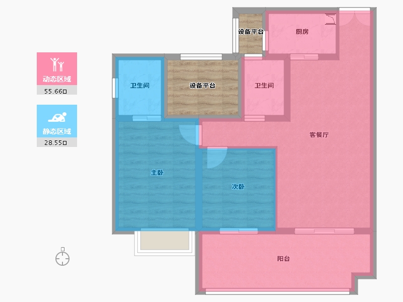 陕西省-汉中市-张骞古城-82.63-户型库-动静分区