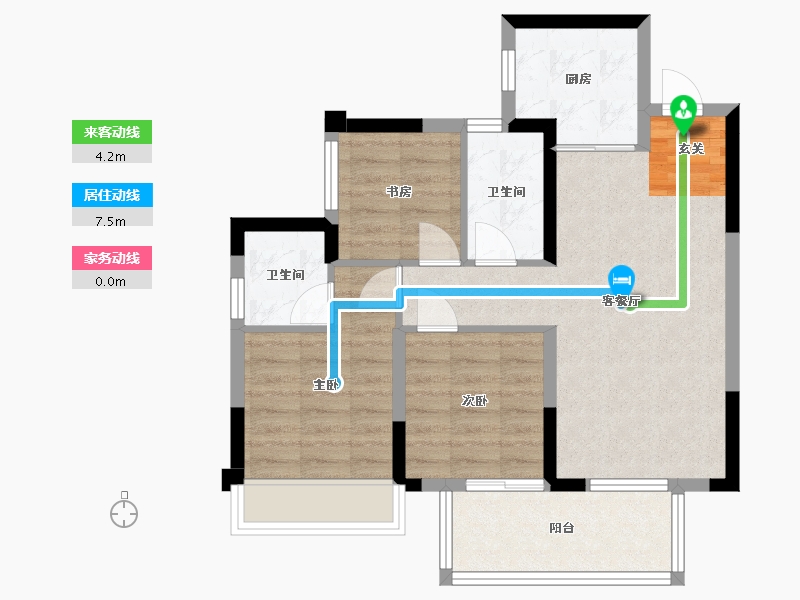 广西壮族自治区-南宁市-盛世金悦-67.32-户型库-动静线