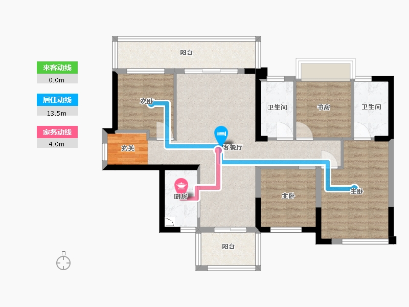 广西壮族自治区-南宁市-盛邦珑悦-92.79-户型库-动静线