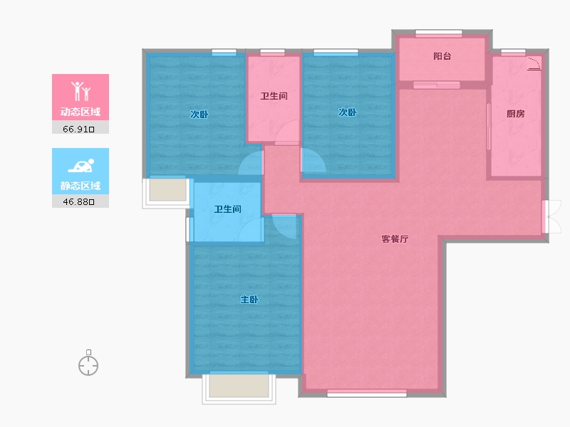 山西省-晋中市-嘉和园-103.06-户型库-动静分区