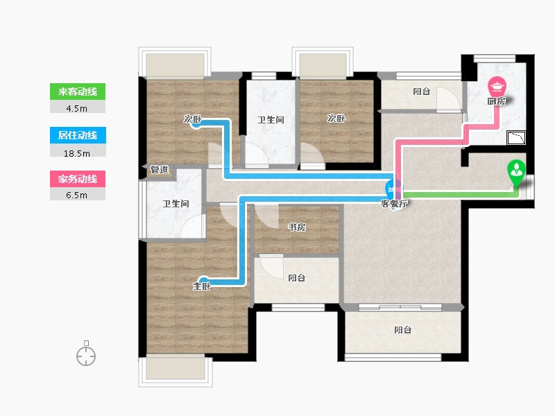 福建省-厦门市-马銮湾1号-92.00-户型库-动静线