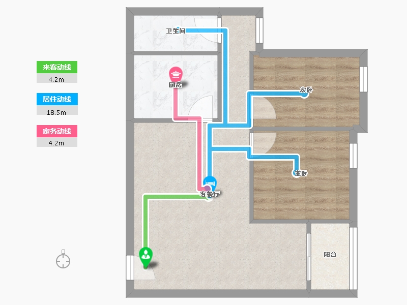 广东省-广州市-大东门华庭-54.35-户型库-动静线