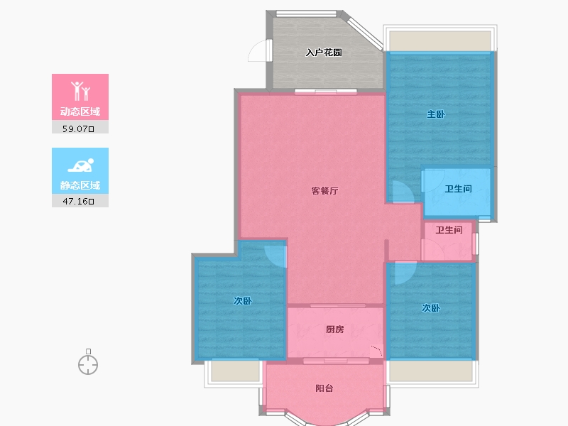 广东省-汕头市-经纬源家园-106.73-户型库-动静分区