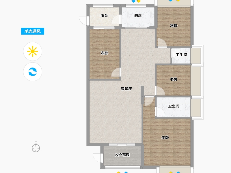 广东省-汕头市-南洋珠池路项目-106.94-户型库-采光通风