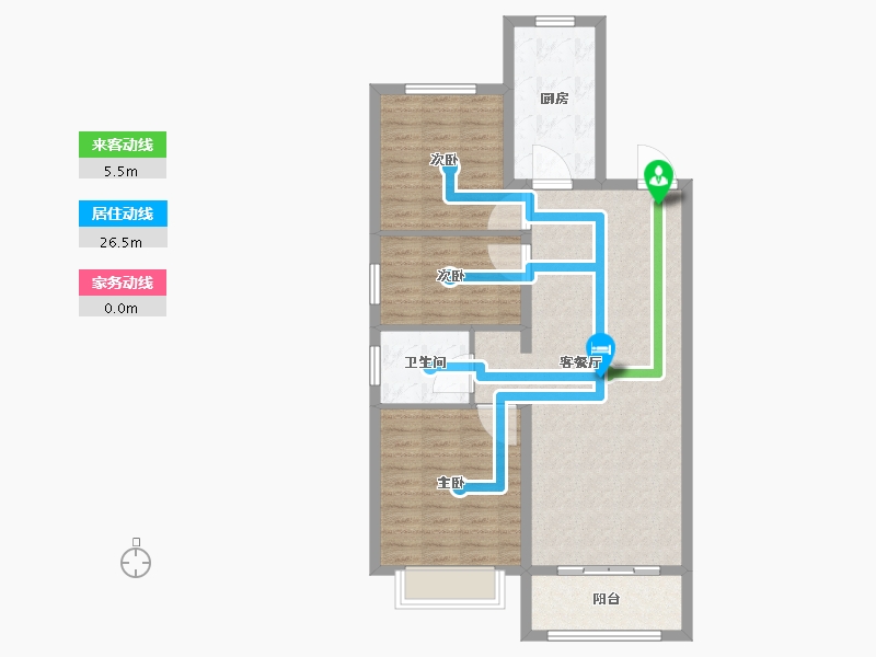 河北省-张家口市-境门御府-90.41-户型库-动静线