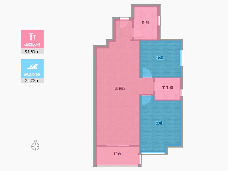 陕西省-西安市-浐灞新城4期-69.81-户型库-动静分区