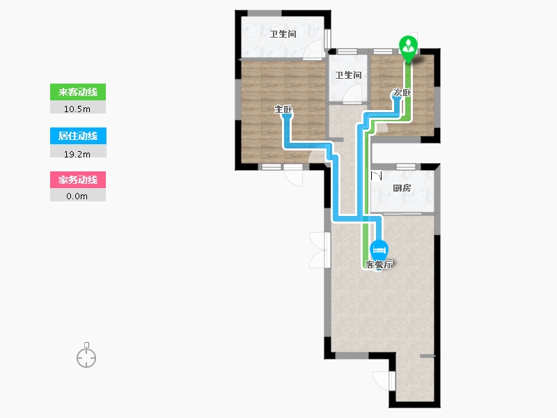 河北省-张家口市-万科・京城上方-71.97-户型库-动静线