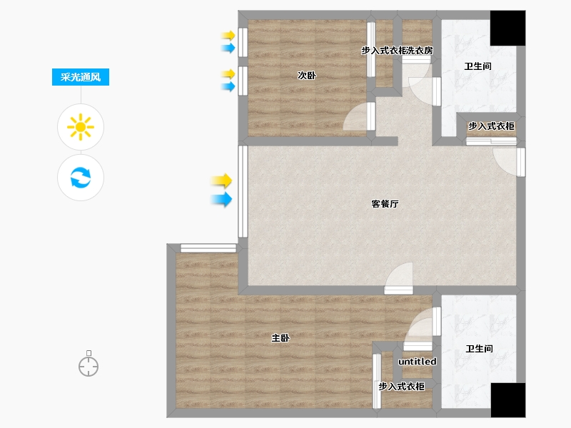 California-Orange-The Mix at CTR City-80.53-户型库-采光通风