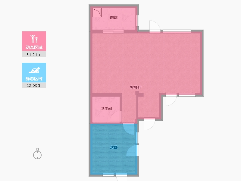 河北省-张家口市-万科・京城上方-57.46-户型库-动静分区