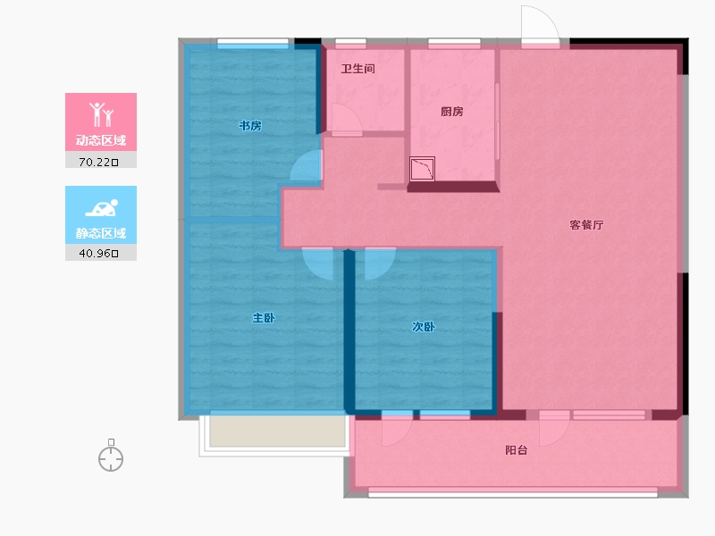 山东省-青岛市-银盛泰正阳府-100.00-户型库-动静分区