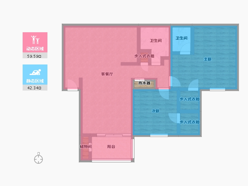 California-Los Angeles-Shadow Springs Apartments-90.80-户型库-动静分区