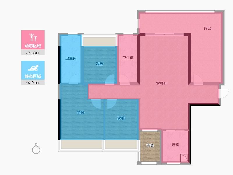 广西壮族自治区-贵港市-鑫炎・桃花源-108.98-户型库-动静分区