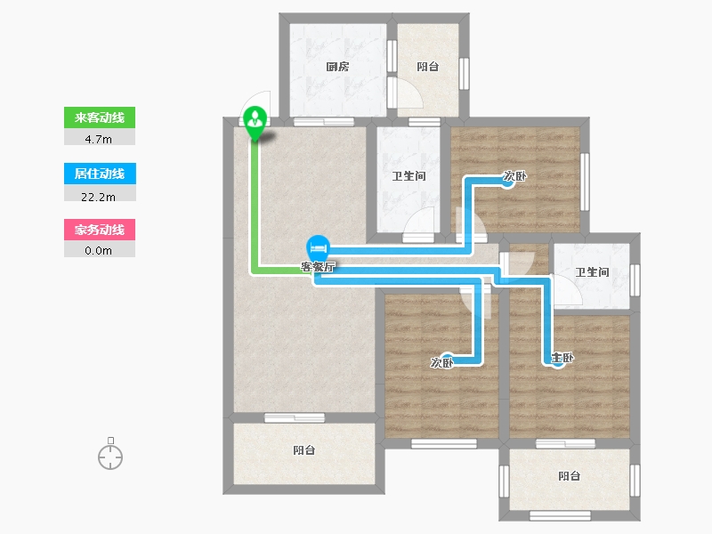 四川省-遂宁市-德馨警苑-88.04-户型库-动静线