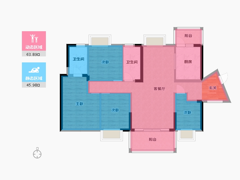 广东省-东莞市-利丰中央华府-97.64-户型库-动静分区