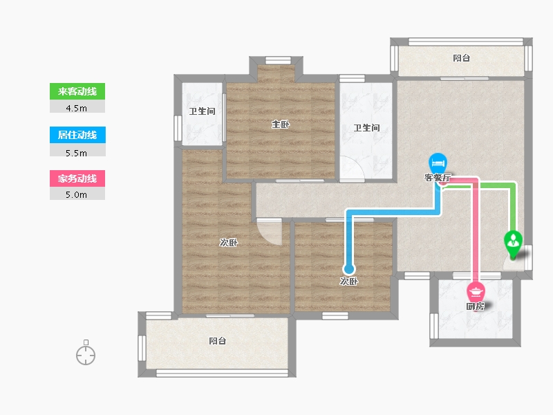 福建省-福州市-浦新小区-85.28-户型库-动静线