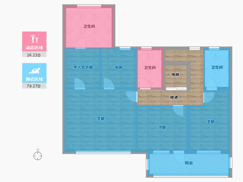 北京-北京市-禧瑞春秋-97.65-户型库-动静分区