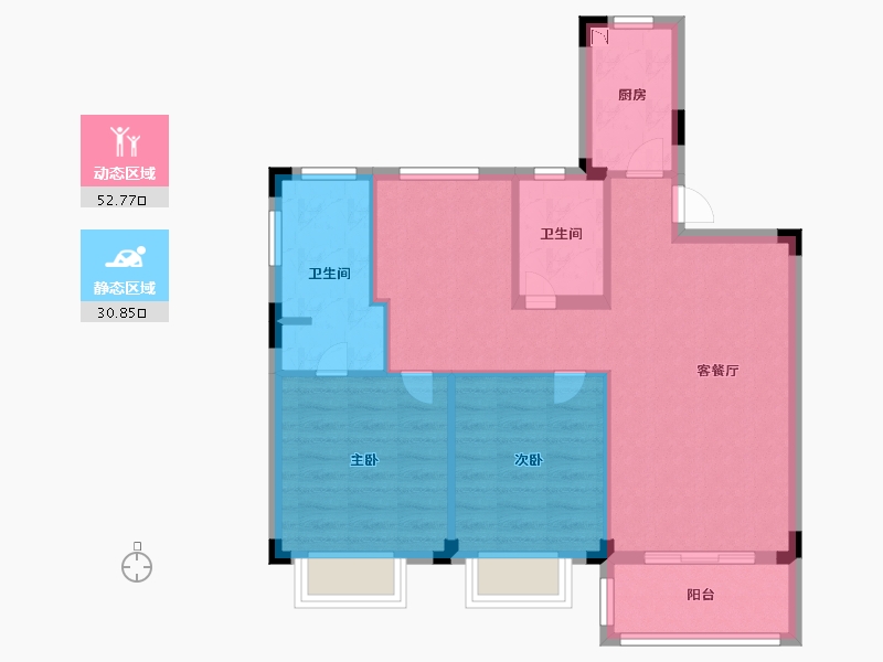 广西壮族自治区-南宁市-银湖金悦-75.19-户型库-动静分区