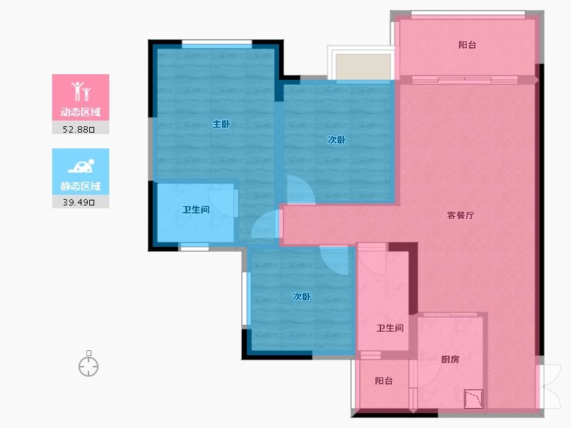 四川省-乐山市-湖湾一号-82.17-户型库-动静分区