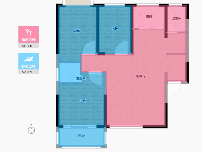 河南省-南阳市-龙都臻品-98.00-户型库-动静分区