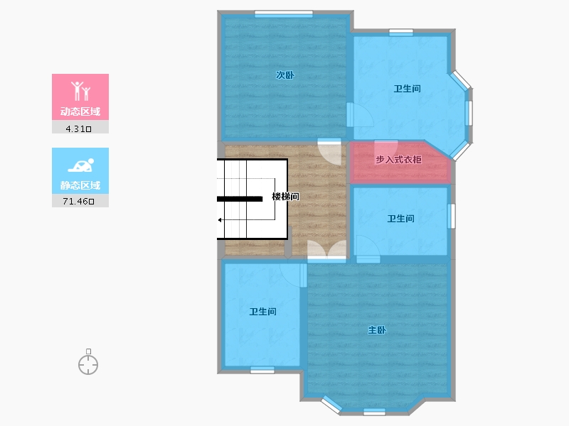 天津-天津市-京基岭墅-81.70-户型库-动静分区